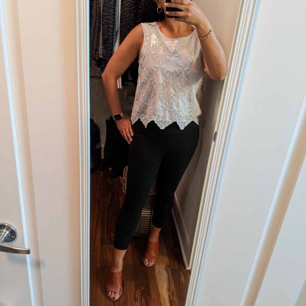 Paper Crane Sequined Blouse Top